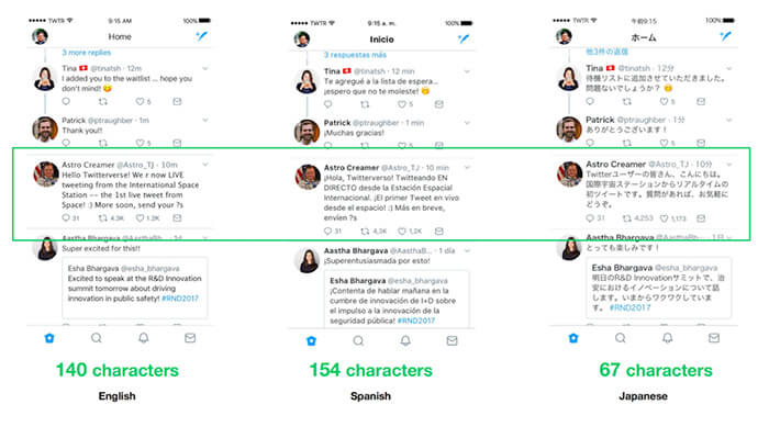 diferencias idioma twitter